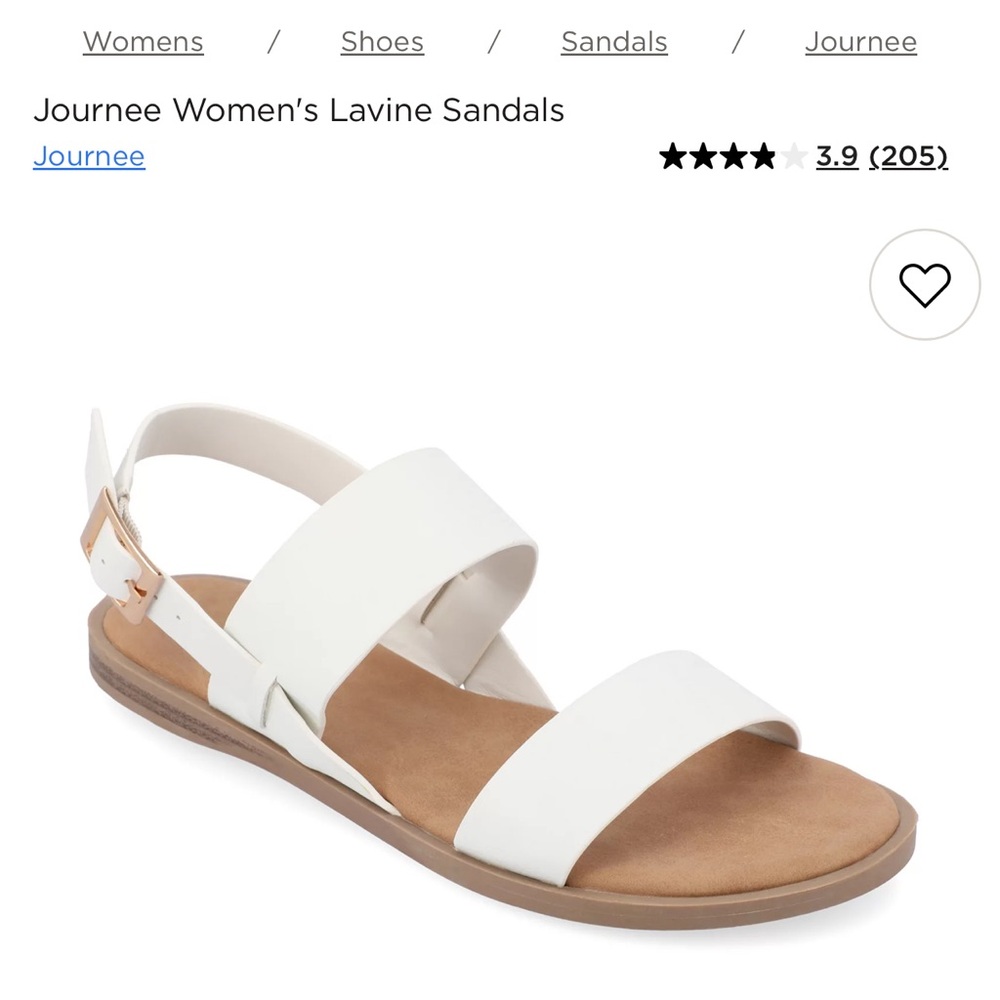 Journee Collection White Lavine Sandals